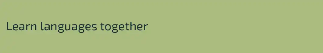 Learn languages together